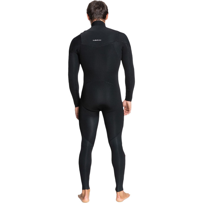 2024 Quiksilver Hombres Everyday Sessions 4/3mm Chest Zip Neopreno EQYW103201 - Black